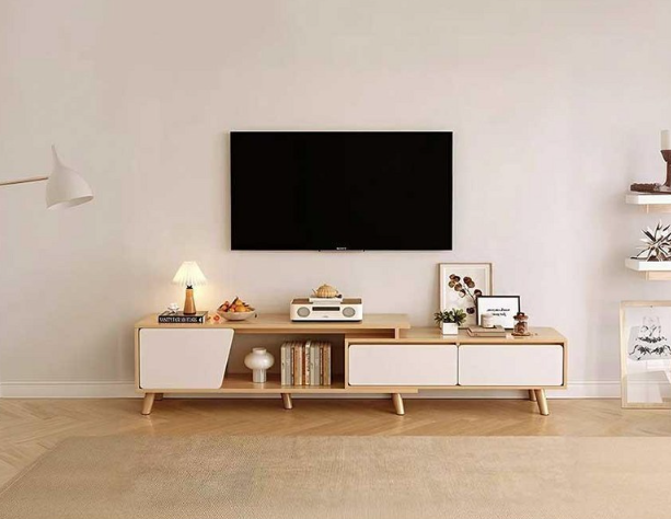 라온프리 확장형 TV 티비다이 거실장 실제 사용리뷰 (+장단점, 원목, 깔끔한 디자인)